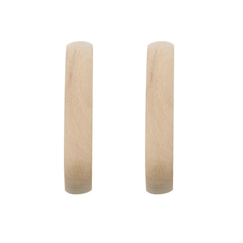 Unfinished Beech Wood Drawer Knob Set 2 Pack Paintable Cabinet Handles For Cupboard And Closet Drawers 3.66 Inch Length