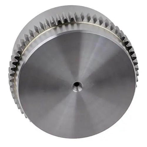 Front view of Beefy 1015G Gear Coupling With Rough Bore Flex Hub For Free Articulation And Wear Reduction Triple Crowned Teeth Rexnord Falk