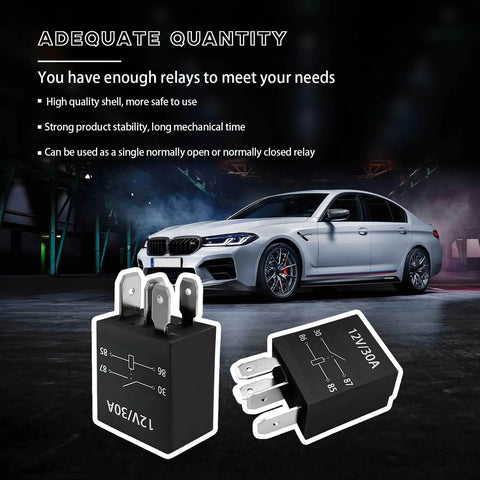 Beefy 4 Pack 4 Pin 12V 30A Heavy Duty Relay Replacement For Automotive And Motor Projects Waterproof Auto Standard Relay