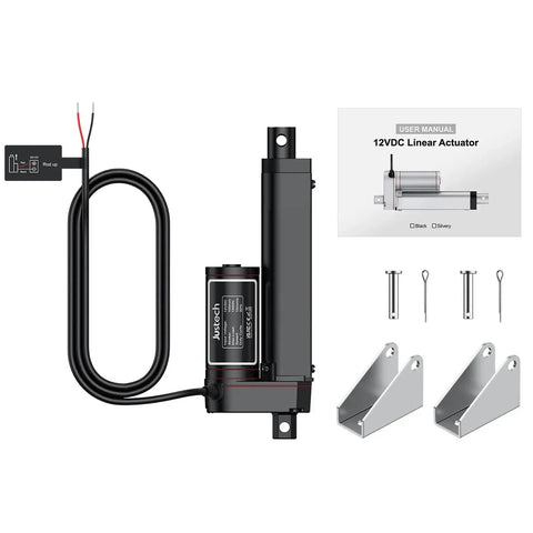 Beefy 12V Linear Actuator 330Lbs 1500N 4 Inch Stroke Silent Waterproof IP65 Electric Actuator with mounting bracket and manual