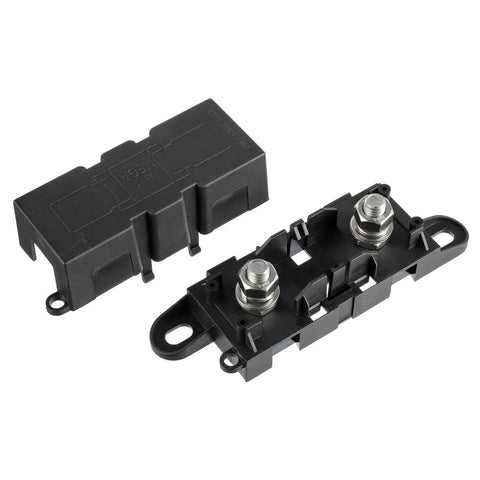 Beefy Mega Fuse Holder For AMG Mega Fuse Pack Of 2, Heavy Duty M8 Bolt Car Fuse Clamp, Rugged And Splashproof, black color