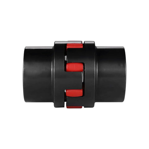 Beefy 45 Steel Flexible Elastic Shaft Coupling XL1 D40 L66 Bore 15 To 19mm, side view showing jaw coupling with elastomeric spider.