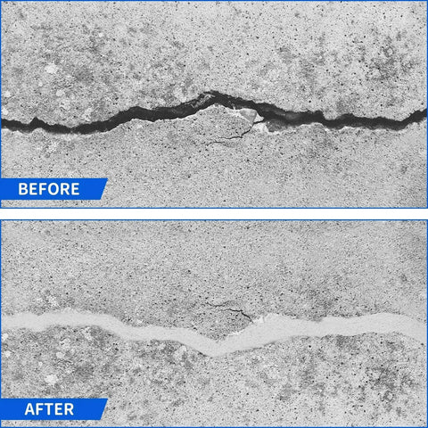 Before and after concrete crack repair using foam backer rod for gaps in concrete joints 1 inch by 10 feet round foam rope gap filler.