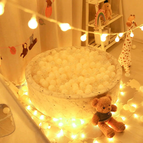 100 Ball Pit Balls Phthalate Free BPA Free Crush Proof Plastic - Beige Colors in Reusable Play Toys for Kids with Storage Bag.
