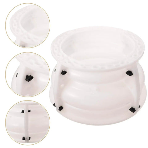 Beige Concrete Planter Mold For DIY Pots And Epic Epoxy Projects Large Urn Planter And Roman Column Base Mold shown in detail