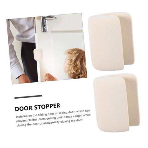 Two Pack Pinch Door Safety Stopper Silencer Set With Finger Protector And Door Guard For Home Use Quiet Noise Reduction