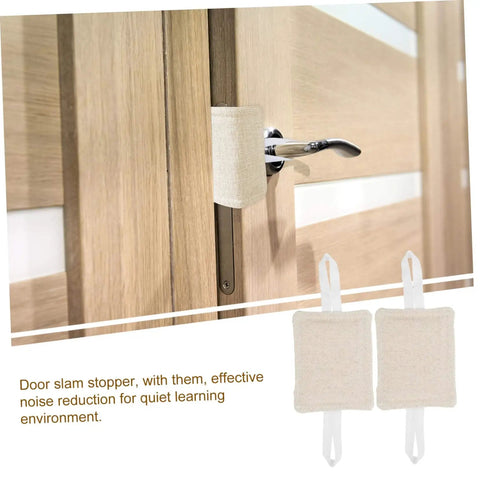Three Pack Door Slam Stoppers Silencers for Doors Prevent Slamming with Easy No Drill Installation Attach to Door Knobs Without Tools