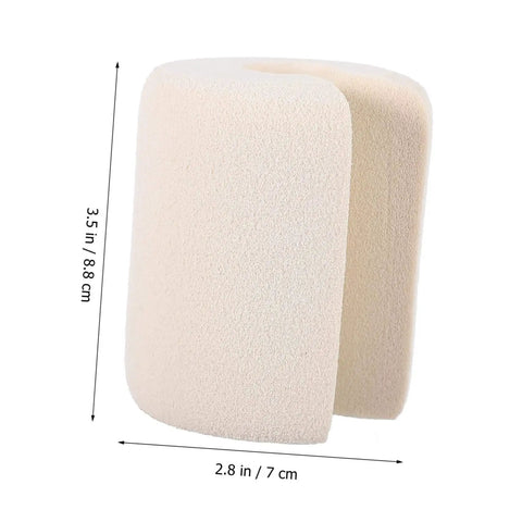 Two Pack Pinch Door Safety Stopper Silencer Set shown with dimensions, beige NBR material for anti pinch protection