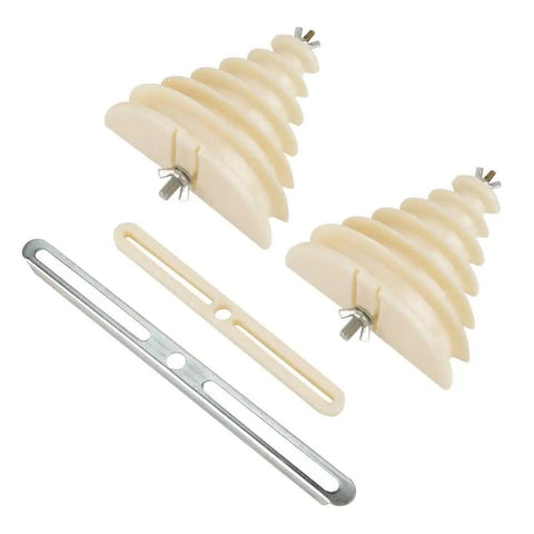 Beige Plastic Single Phase 6 Layer Coil Wire Winding Mold For Stator with adjustable components displayed on white background