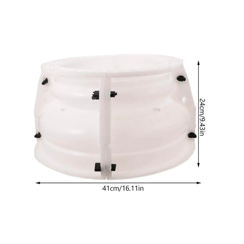Beige Concrete Planter Mold For DIY Pots And Epic Epoxy Projects Large Urn Planter And Roman Column Base showing size dimensions