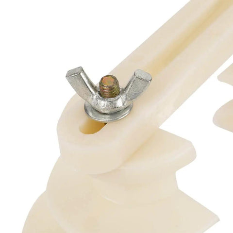 Close-up of beige six-layer single phase motor winding mold with metal fixing base for precise motor repair and efficient coil winding.