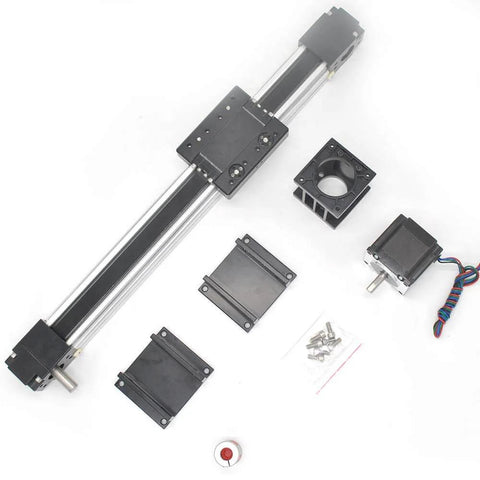 Belt Drive Motorized Linear Stage Actuator 600MM fast linear motion slide rails with motor and mounting brackets for CNC positioning kit.