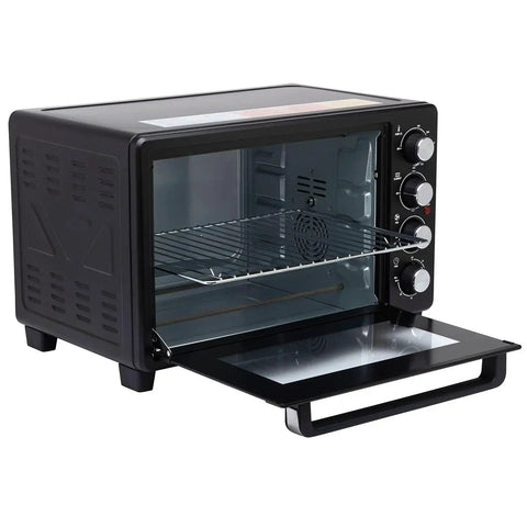 HotCoat PCS-250 Powder Coating System And Benchtop Oven Kit with open oven showing interior rack and controls