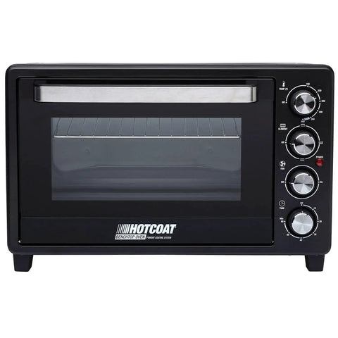 HotCoat PCS-250 Powder Coating System And Benchtop Oven Kit with 120V operation, black benchtop oven front view with controls.