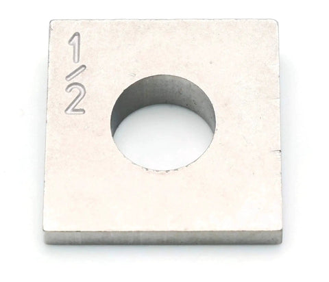 Beveled Square Washer 304 Stainless Steel with 1/2 inch marking for vibration resistant fastening
