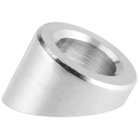 Close-up of a 30 Pcs 316 Stainless Steel 30 Degree Beveled Washer for Cable Railing Kit 3/8in, showcasing its beveled design and durability.