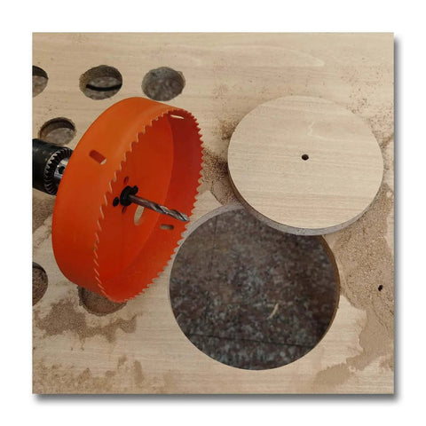 Bi Metal 6 Inch Hole Saw Kit With Arbor For Metal Wood And Plastic Cutting Clean Holes Smooth Edges Fast Chip Removal on wood