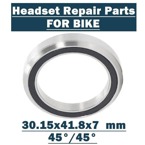 1/8 inch bicycle headset ball bearing 45 degree 2RS sealed MH P08H7 for smooth, quiet steering, shown with size details.