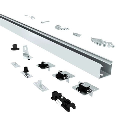 Components of 36 Inch Bifold Door Hardware Kit Top Mounted for Closet Inside Doors Bathroom Cabinets Two Door System