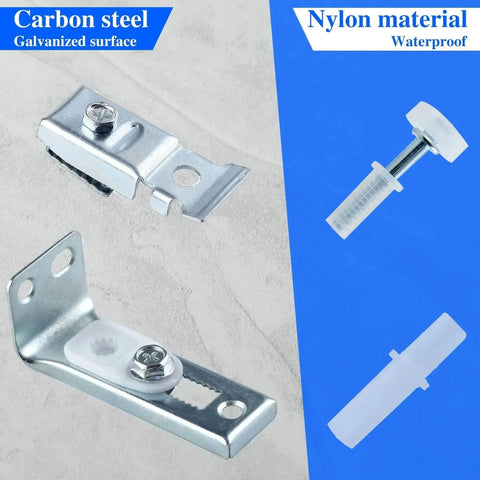 Bifold Door Hardware Kit 2 Pack Bi-fold Sliding Closet Door Hardware Kit Includes Top and Bottom Brackets, pivots in carbon steel and nylon