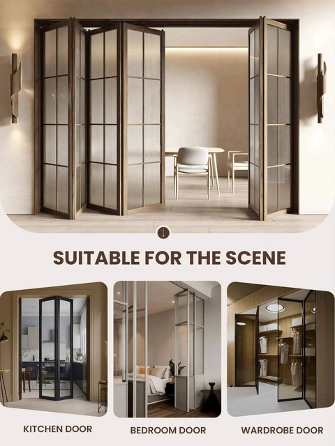 Bifold Door Hardware Repair Kit - 2 Pack Bi-fold Sliding Closet Door Hardware Kit for 7/8" to 1" Track in various room setups