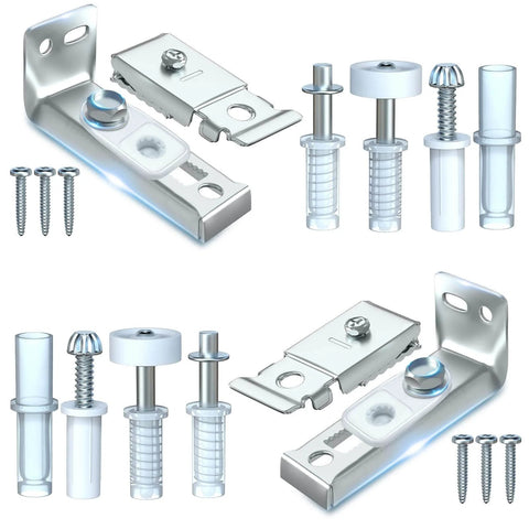 Closet bifold door hardware repair kit 2 pack with sliding and bi folding door components, includes top and bottom brackets and pivots