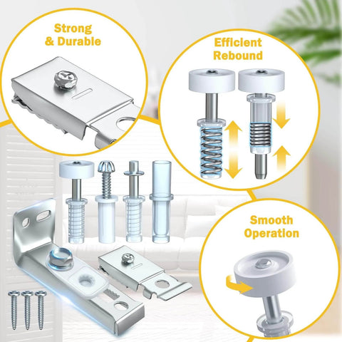 Closet bifold door hardware repair kit 2 pack with sliding and bi folding door components, includes brackets, pivots, guide wheels