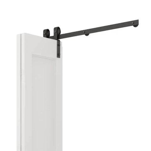 43 Inch Bi Folding Sliding Barn Door Hardware Kit for Two Doors Heavy Duty Side Mounted Bifold Door System with Two Rollers