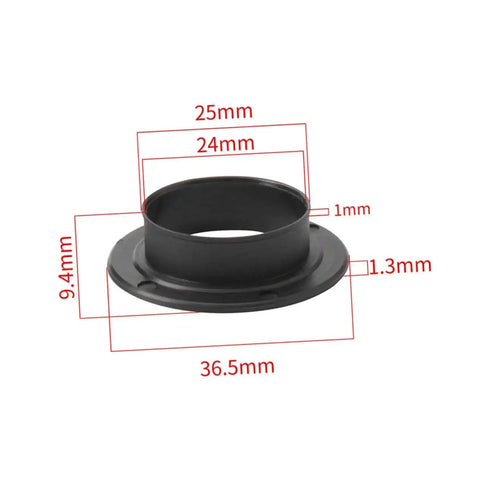 Two Pack Black Axle Protection Covers for Bike Bearings Dust Covers Easy to Install Fits Crankshaft Prevents Thread Damage, dimensions shown