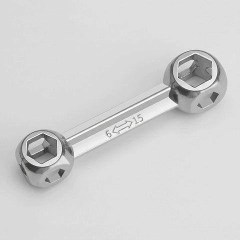 10 In 1 Bike Multitool Wrench For Road And Mountain Bikes On The Go Ultra Compact Dog Bone Hex Socket Kit with hex sizes 6mm to 15mm