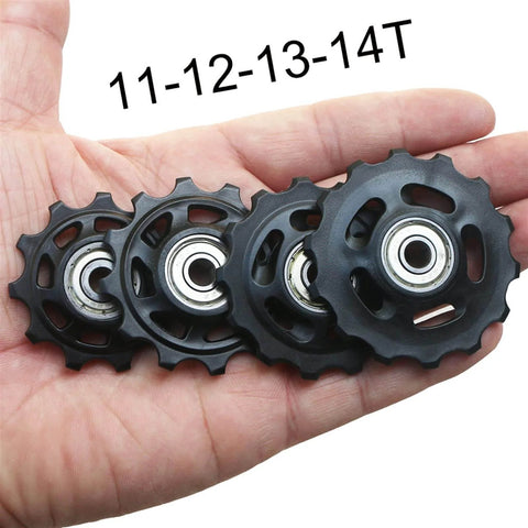 Pulley Road Bike Jockey Rear Derailleur Pulley Roller for Repair Kit Bearing Mountain Bike Rear Idler ( Color : 11T-2PCS ) displayed in hand