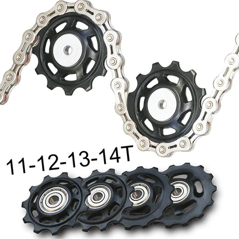 Pulley Road Bike Jockey Rear Derailleur Pulley Roller for Repair Kit Bearing Mountain Bike Rear Idler (Color : 11T-2PCS)