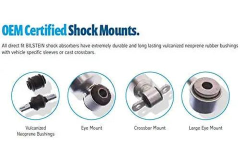 Bilstein 5100 Series Rear Shock for Toyota Tacoma 0-1 Inch Lift mounts and bushings diagram