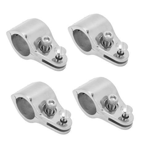 4-pack stainless steel Bimini top jaw slides clamps for 1-inch round tubing boats