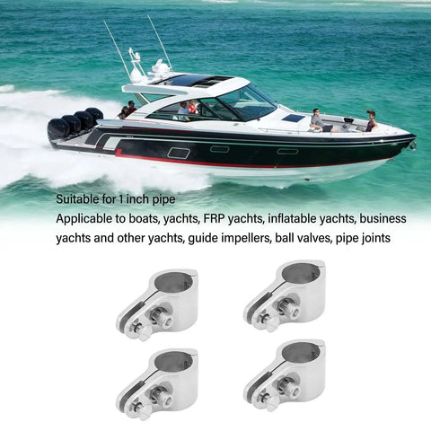 Focket Bimini top jaw slides, 4-pack, 316 stainless steel marine hardware for 1-inch round tubing