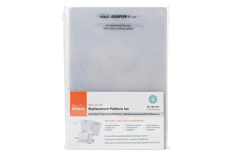 Replacement Plates Set For 9 Inch Opening Adjustable Die Cutting And Embossing Machine 3 Piece Kit With Platform Cutting Mat And Adaptor