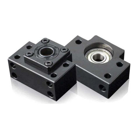 Standard End Supports 1PCS BK10, 1PCS BF10 for CNC Machine Parts SFU1204 Ball Screw, carbon steel construction, blackened surface
