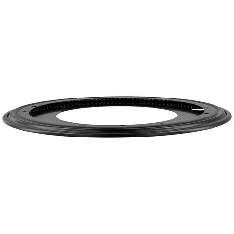Four Pack 12 Inch Black Round Lazy Susan Hardware With Five Sixteenth Inch Thick Turntable Base Built From Cold Rolled Steel And Rust Resistant Coating