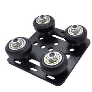 Black 2020 Aluminum Extrusion V-Slot Gantry Support Plate Set w Bearing Slide - VXB Ball Bearings