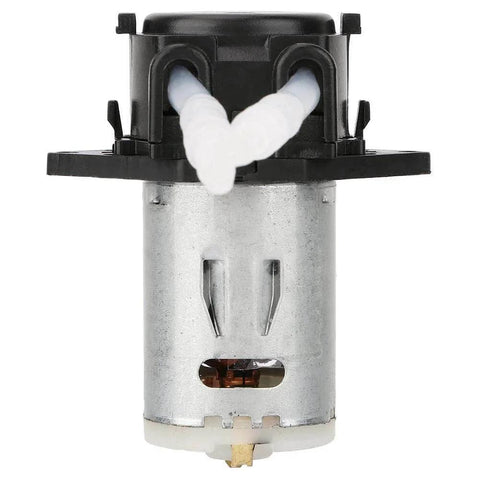 24V DC DIY Peristaltic Liquid Pump Dosing Pump for Aquarium Lab Analytical 10ml/min -90ml/min(black) front view