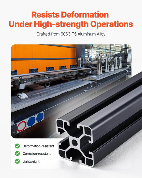 4PCS 23.6 in (600 mm) T Slot 4040 Aluminum Extrusion Profile, European Standard Anodized Linear Rail displayed in high-strength setting