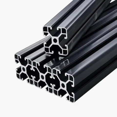 4PCS 23.6 in (600 mm) T Slot 4040 Aluminum Extrusion Profile, European Standard Anodized Linear Rail, Black