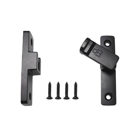 Heavy-Duty Flip Latch Lock 90/180 Degree Sliding/Swinging Door Lock Latch Bolt for Gate Barn Garage Garden Fence Shed Window Cabinet (90 Degree, Black) with screws