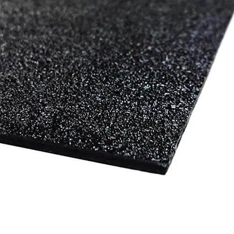 ABS Black Plastic Sheet 12 By 18 By One Sixteenth Inch Haircell Front Pattern Smooth Back for DIY and Hobby Projects close-up view