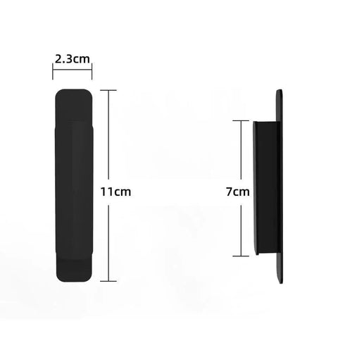 Dimensions of Two Pack Self Adhesive Cabinet Handles Square Plastic Knob Pulls For Cabinets And Closets No Drill Installation Black
