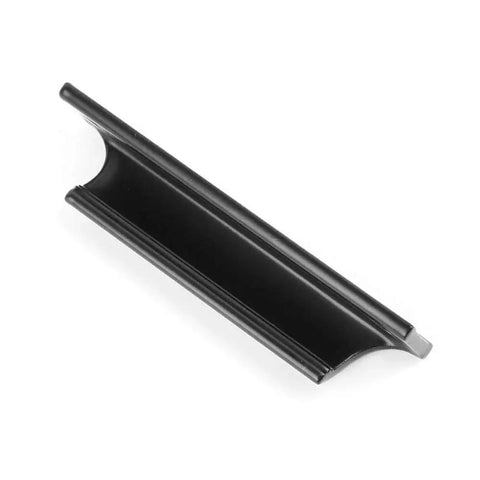 Black Aluminum Barn Door Handle Knob Set, Heavy Duty Sliding Door Hardware With Matte Black Finish, 90x20mm 3.54x0.79in, angled view