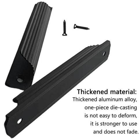 Black Cabinet Pulls 4 Pack for Kitchen Cabinets and Drawers 4.72 Inch Length with 3.93 Inch Center Hole Spacing Aluminum Alloy Handles with screws
