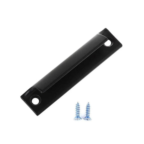 Black Aluminum Barn Door Handle Knob Set, Heavy Duty Sliding Door Hardware With Matte Black Finish, 90x20mm 3.54x0.79in, Pack Of 2, Easy Grip