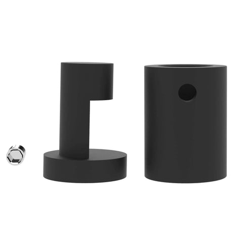 Side Clamp Standoffs Three Quarter By One Inch Black Aluminum Edge Grip For Glass Burglarproof Sign Hardware components