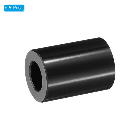 Durable Aluminum Spacers Pack of 5, M10 Outer Diameter Three Quarter Inch, One Inch Length Round Standoffs, Black Anodized Finish